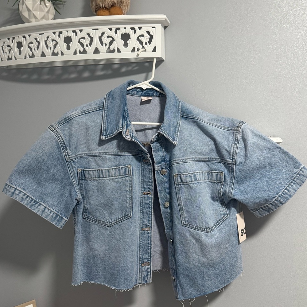 SO Blue Cropped Jean Jacket